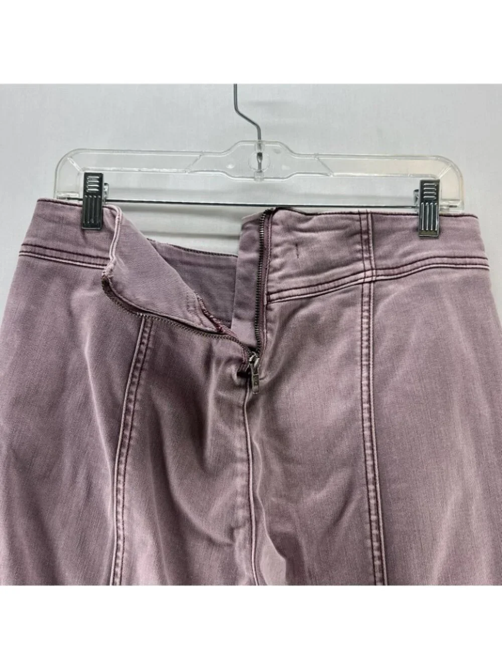 We The Free Mercury Skinny Jeans Size 29 High Rise Seam Ankle Zip Stretch Purple